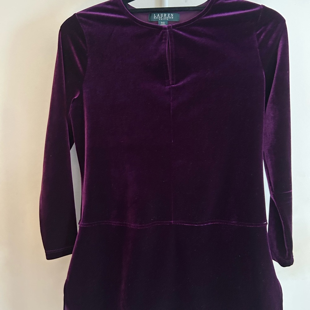 Ralph Lauren Deep Purple Velvet Top